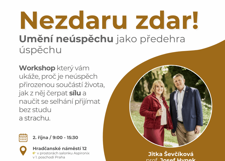 Přihlaste se na workshop v Praze 2. 10.